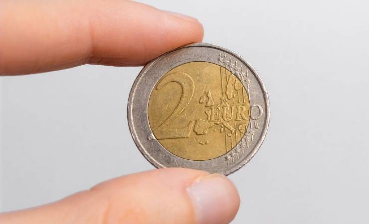 Valore moneta da 2 euro con Dante Alighieri