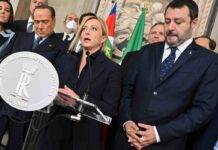 Salvini Meloni e Berlusconi