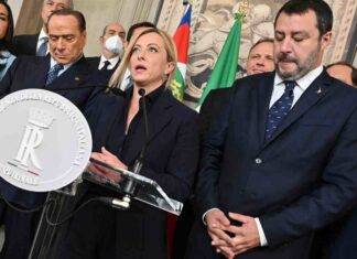 Salvini Meloni e Berlusconi