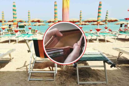 spiaggia e portafogli vuoto